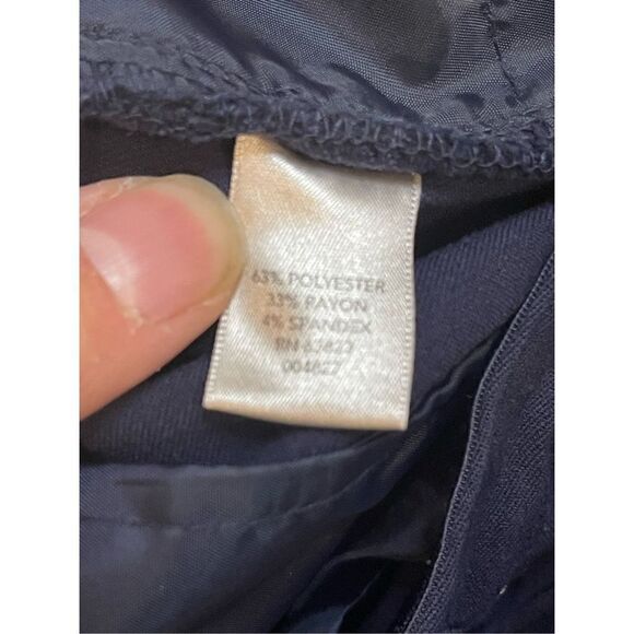Christopher & Banks size 12 short navy dress pants elastic waist - Picture 8 of 8